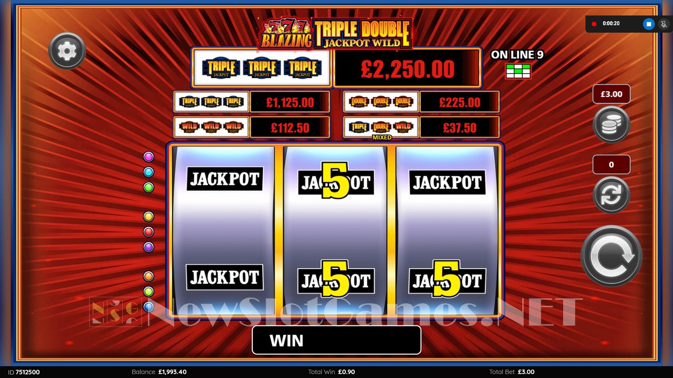 Blazing 7s Triple Double Jackpot Wild Slot Slot Image in Demo - pic. 3
