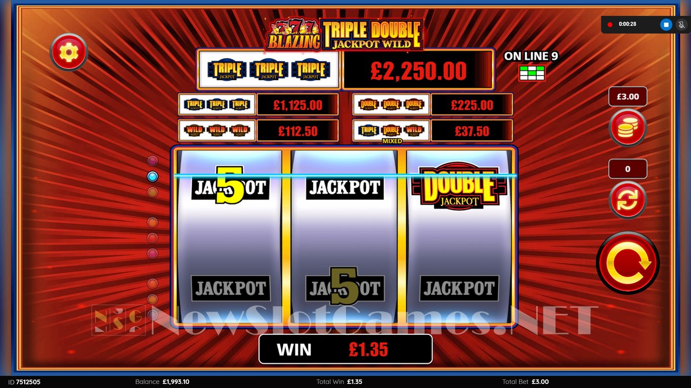 Blazing 7s Triple Double Jackpot Wild Slot Slot Image in Demo - pic. 5