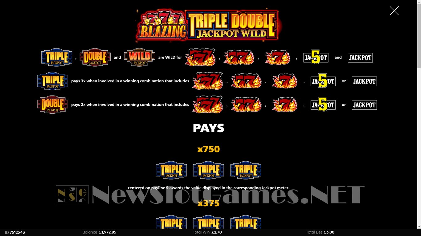 Blazing 7s Triple Double Jackpot Wild Slot Slot Image in Demo - pic. 7