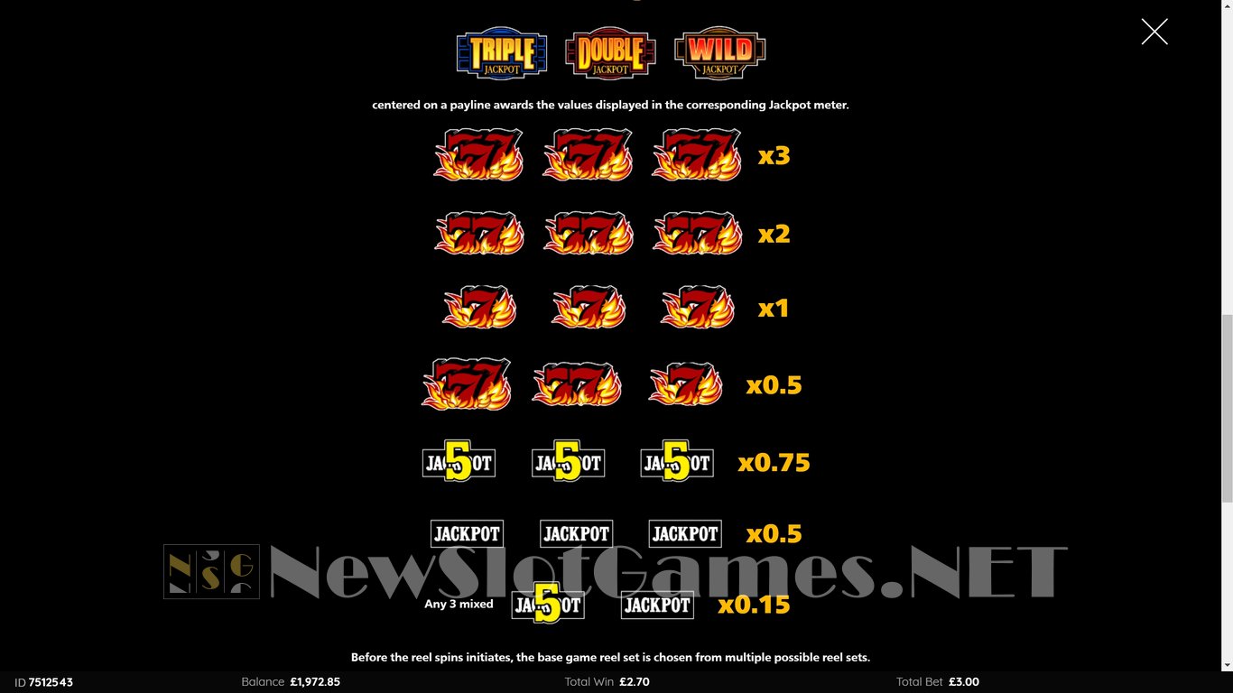 Blazing 7s Triple Double Jackpot Wild Slot Slot Image in Demo - pic. 8