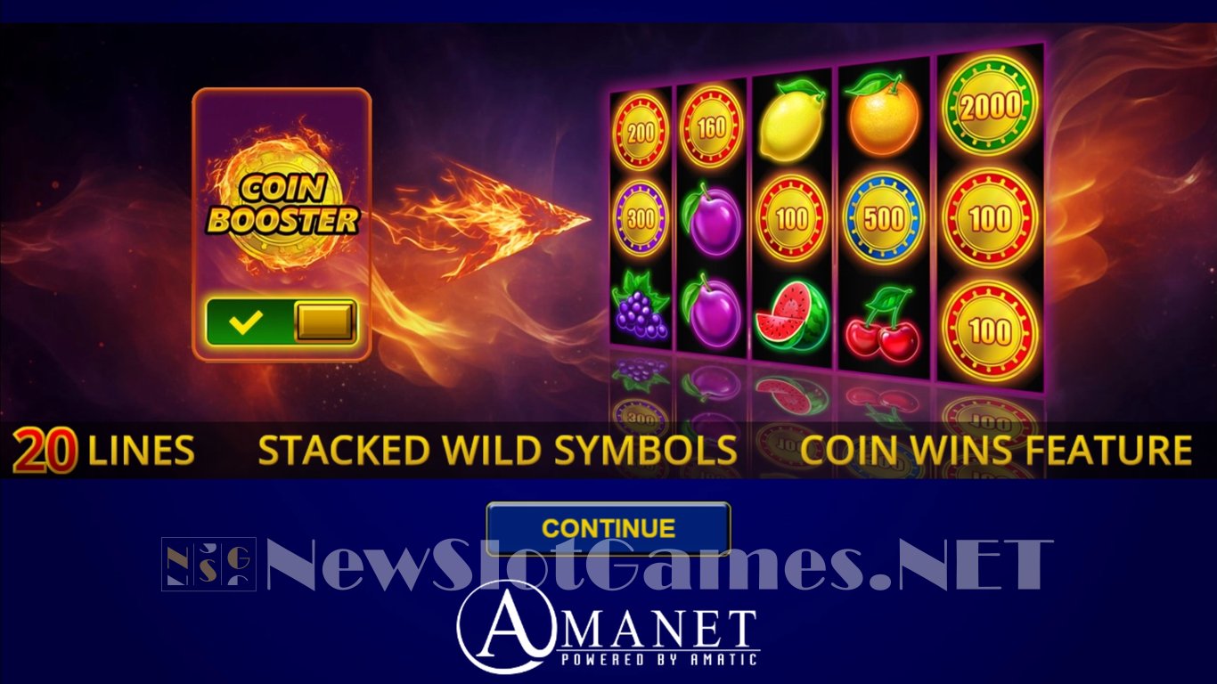 Blazing Coins 20 Slot Demo Image