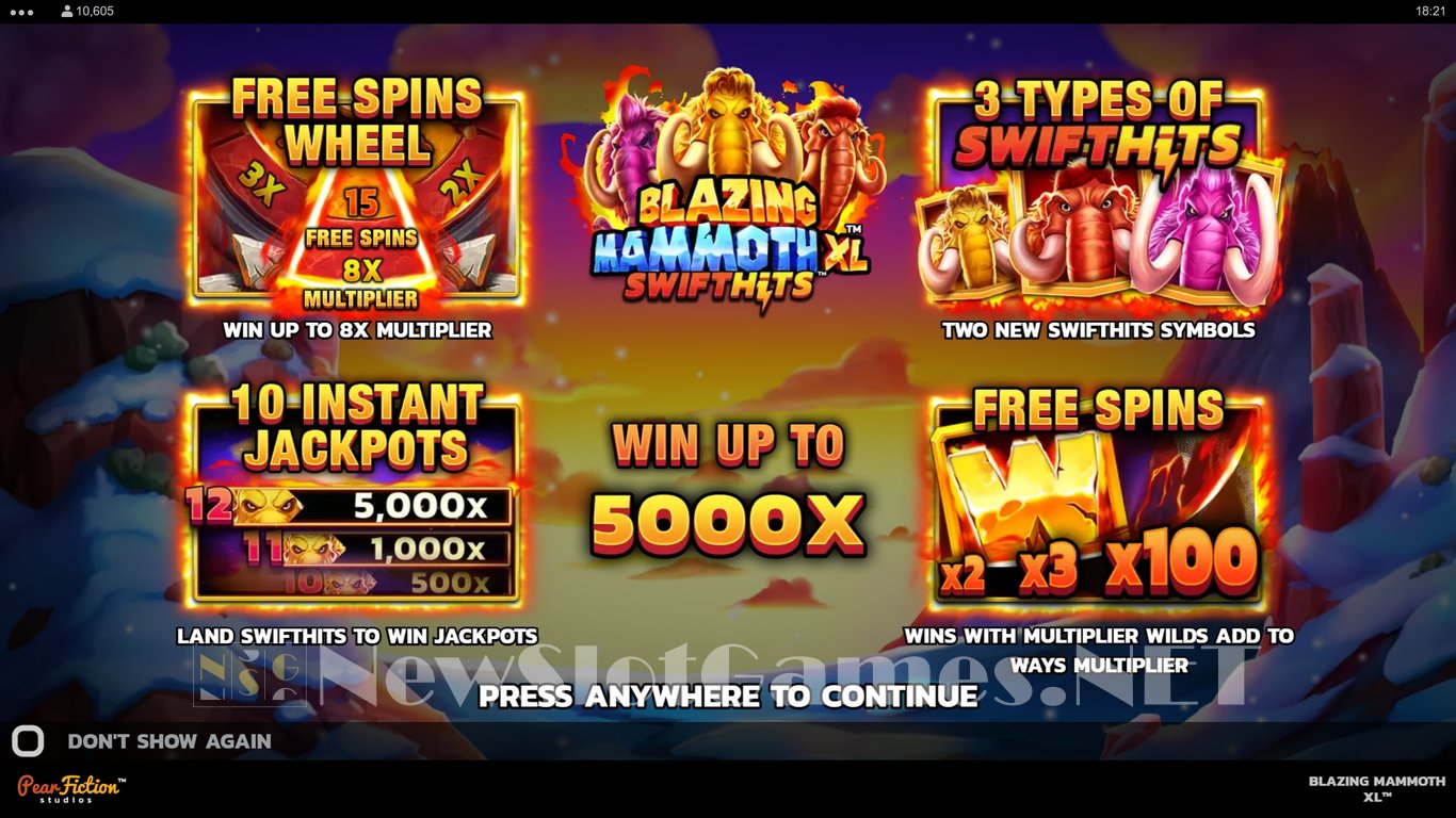 Blazing Mammoth XL Slot Demo Image