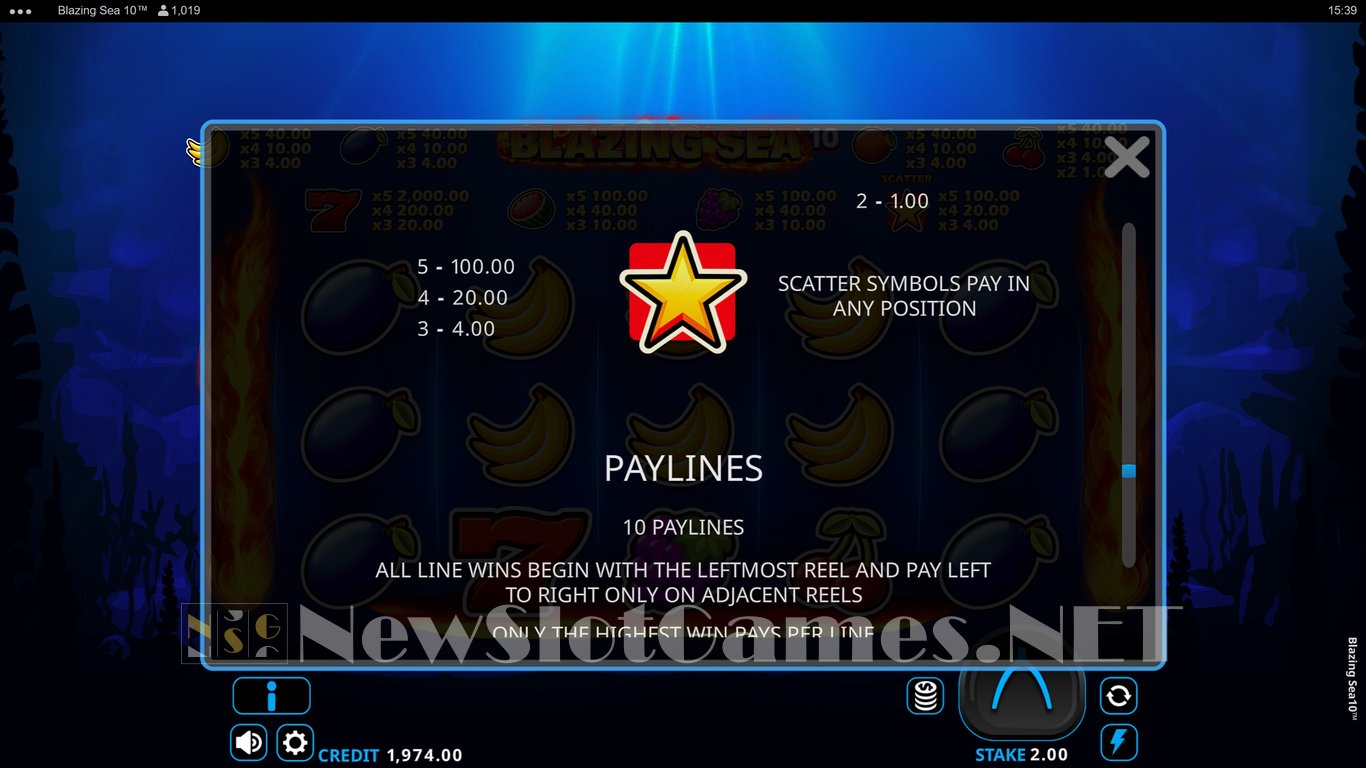 Blazing Sea 10 Slot Slot Image in Demo - pic. 10