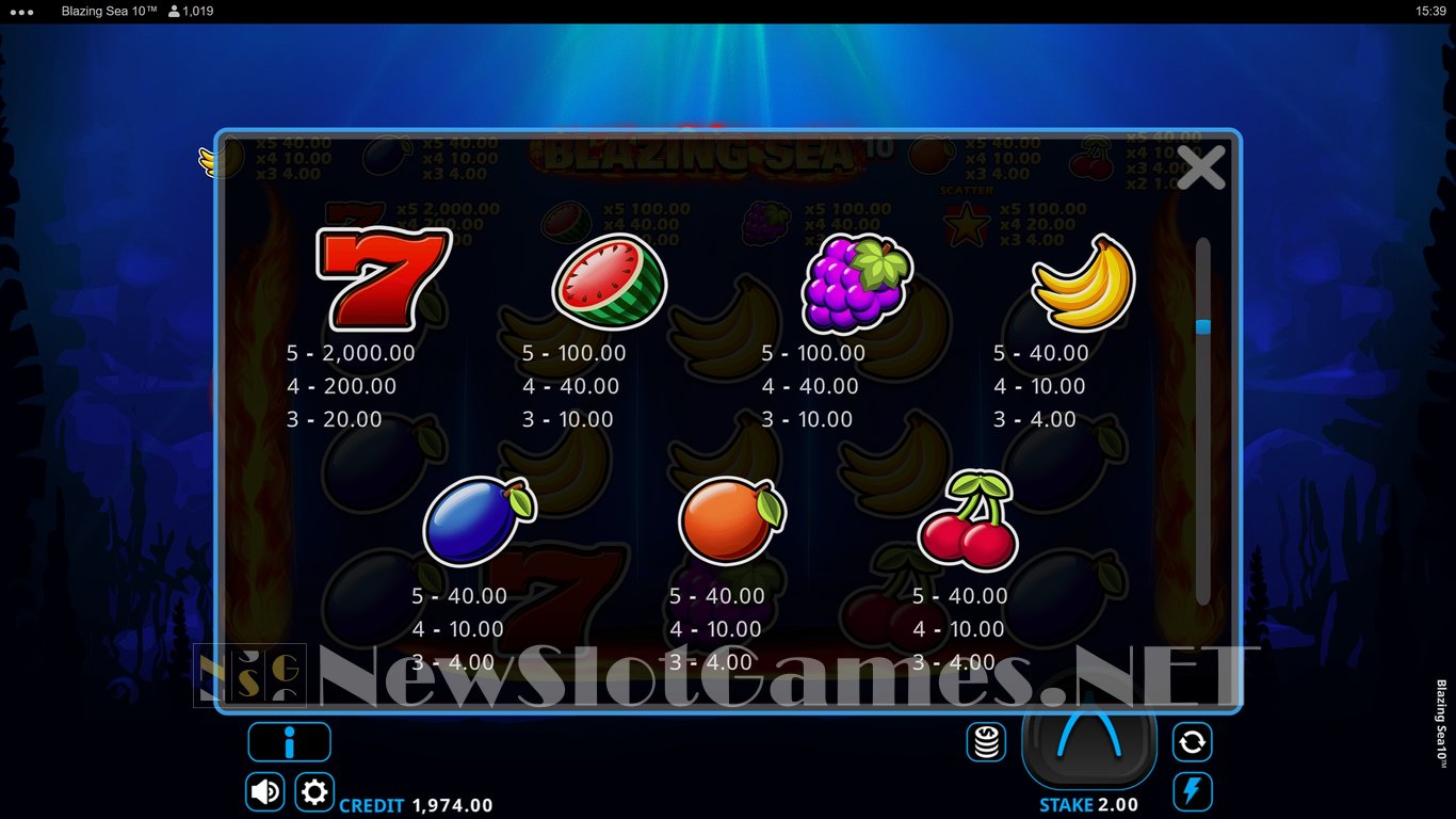 Blazing Sea 10 Slot Slot Image in Demo - pic. 4