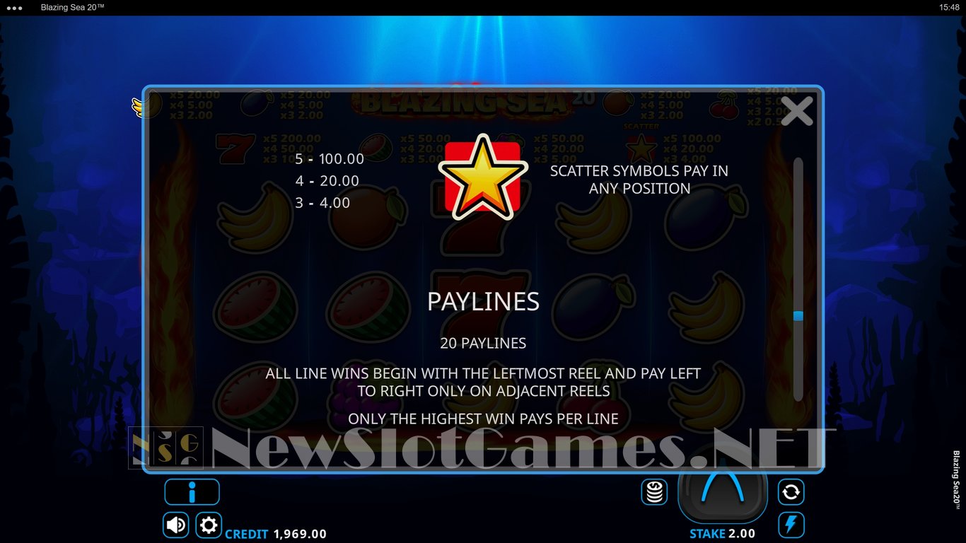 Blazing Sea 20 Slot Slot Image in Demo - pic. 5