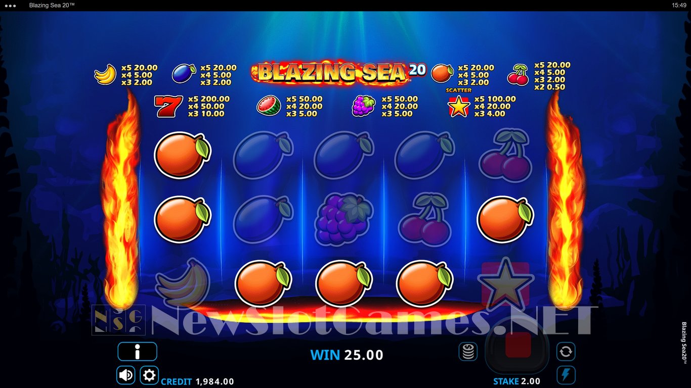 Blazing Sea 20 Slot Slot Image in Demo - pic. 6