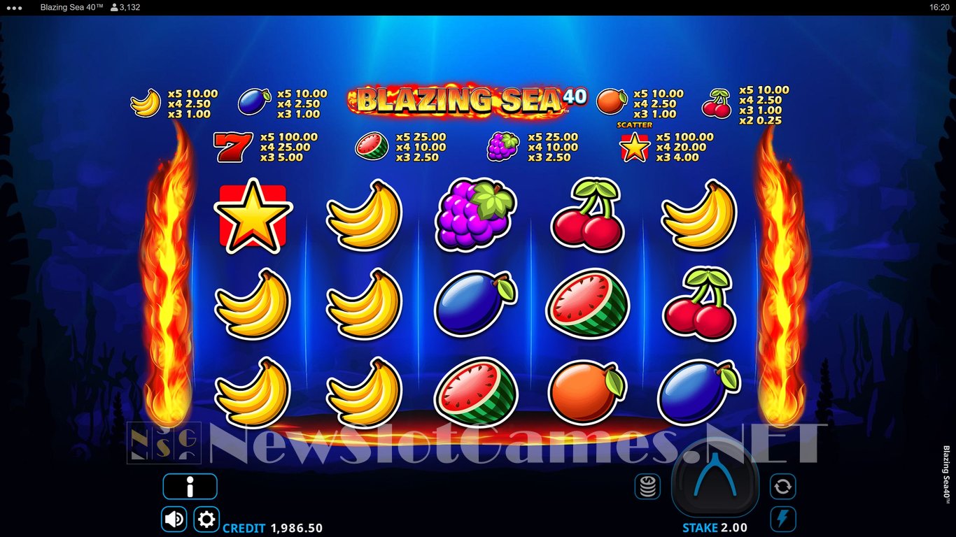 Blazing Sea 40 Slot Demo Image
