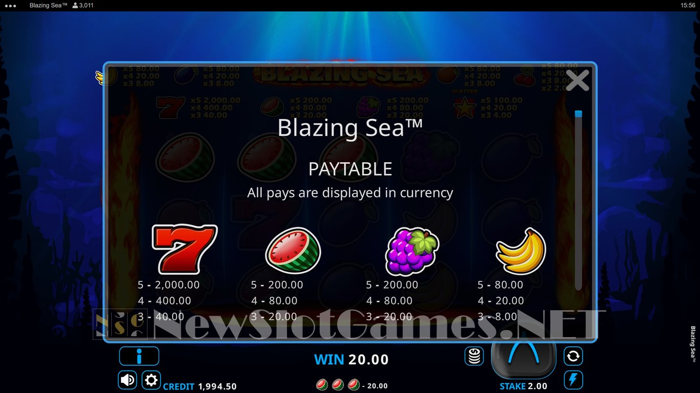 Blazing Sea 5 Slot Slot Image in Demo - pic. 6