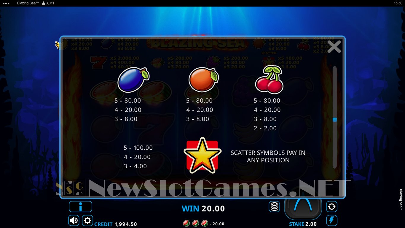 Blazing Sea 5 Slot Slot Image in Demo - pic. 7