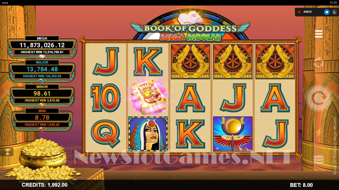 Book of Goddess Mega Moolah Slot Demo Image