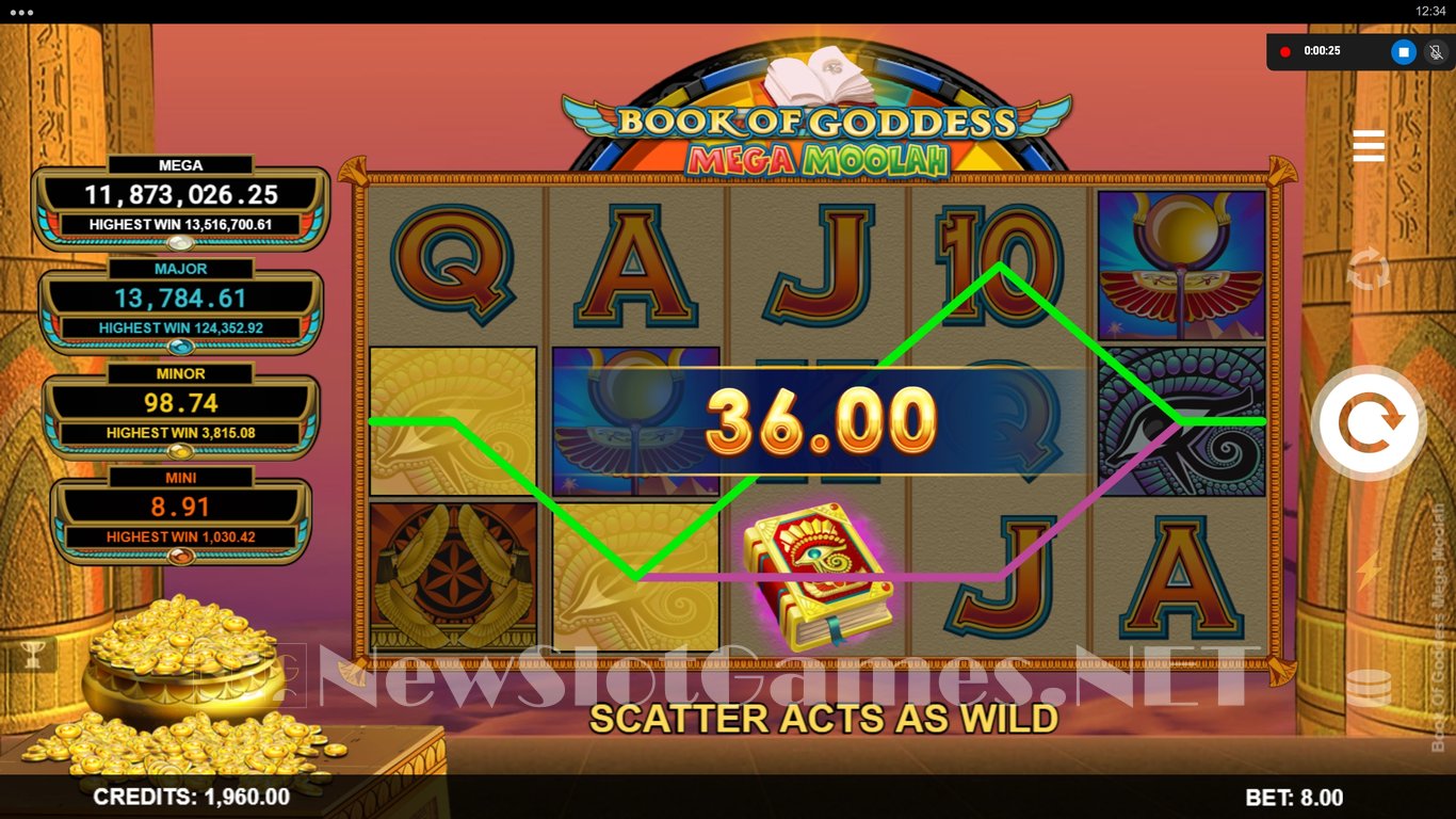 Book of Goddess Mega Moolah Slot Slot Image in Demo - pic. 5
