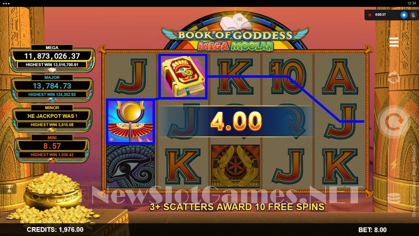 Book of Goddess Mega Moolah Slot Slot Image in Demo - pic. 6