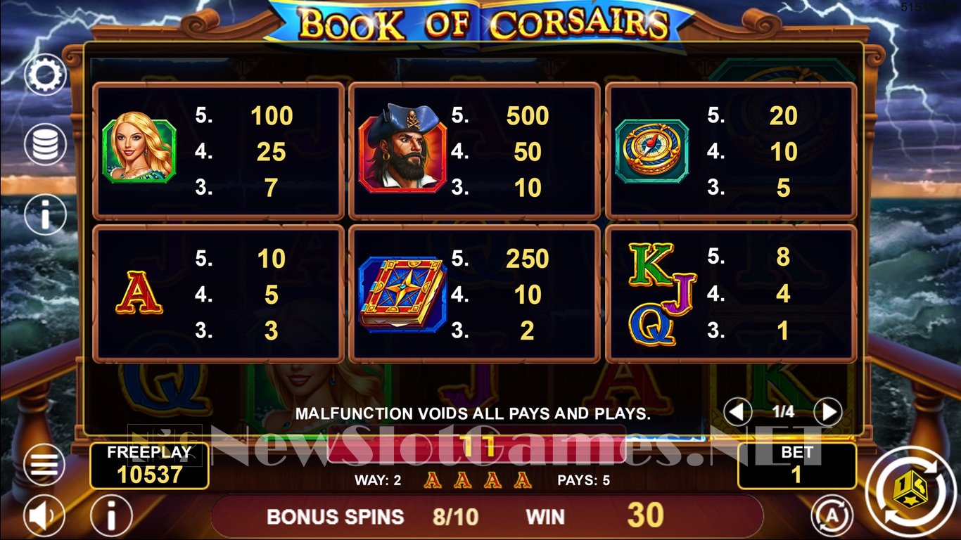 Book of Corsairs Slot Slot Image in Demo - pic. 12