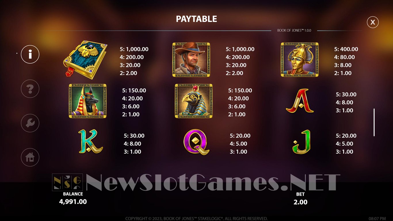 Book of Jones Slot Slot Image in Demo - pic. 6