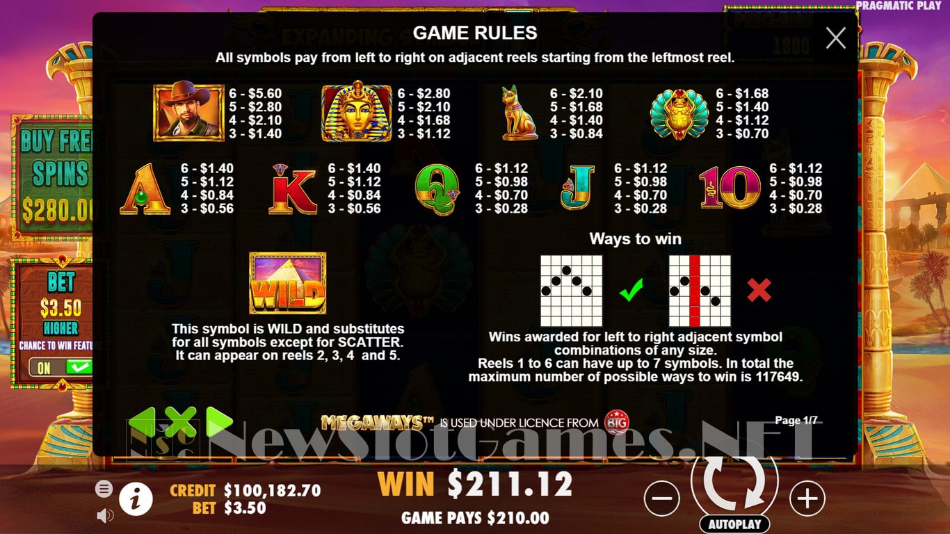 Book of Tut Megaways Slot Slot Image in Demo - pic. 7