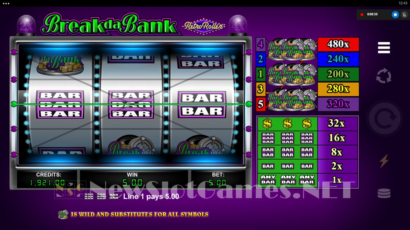 Break da Bank Retro Roller Slot Slot Image in Demo - pic. 5