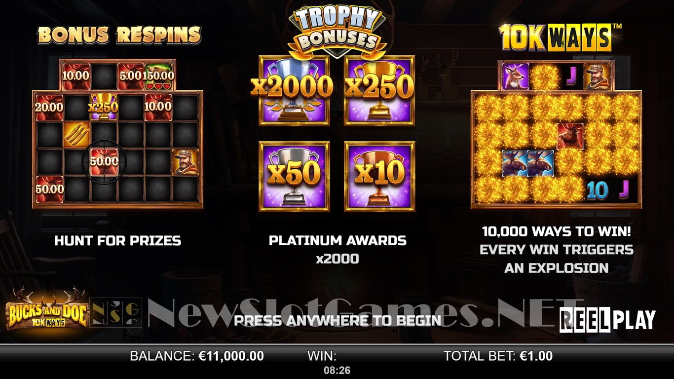 Bucks and Doe 10K Ways Slot Demo Image