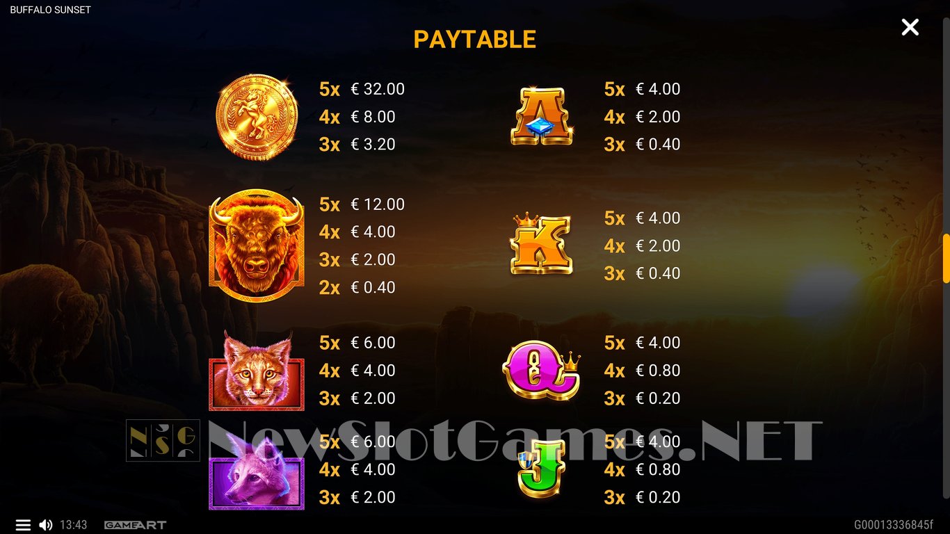 Buffalo Sunset Slot Slot Image in Demo - pic. 10