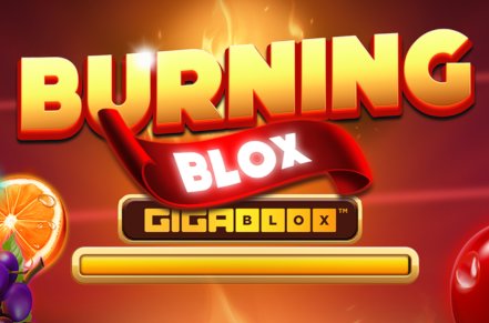 Burning Blox Gigablox Slot Logo
