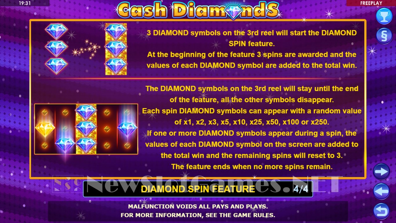 Cash Diamonds Slot Slot Image in Demo - pic. 8