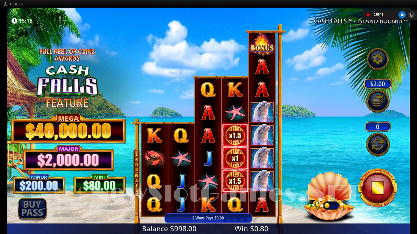 Cash Falls Island Bounty Slot Slot Image in Demo - pic. 2