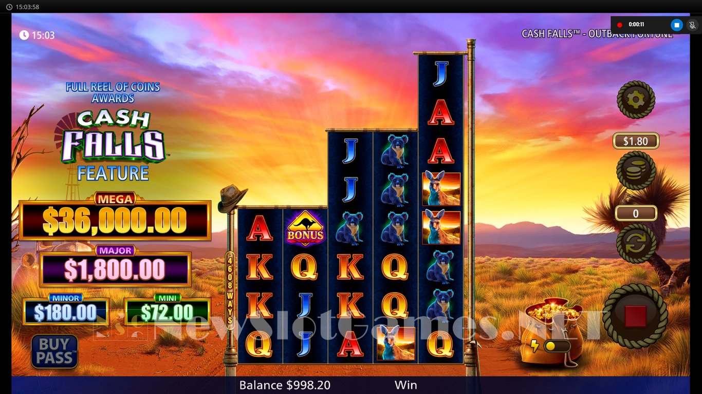 Cash Falls Outback Fortune Slot Slot Image in Demo - pic. 3