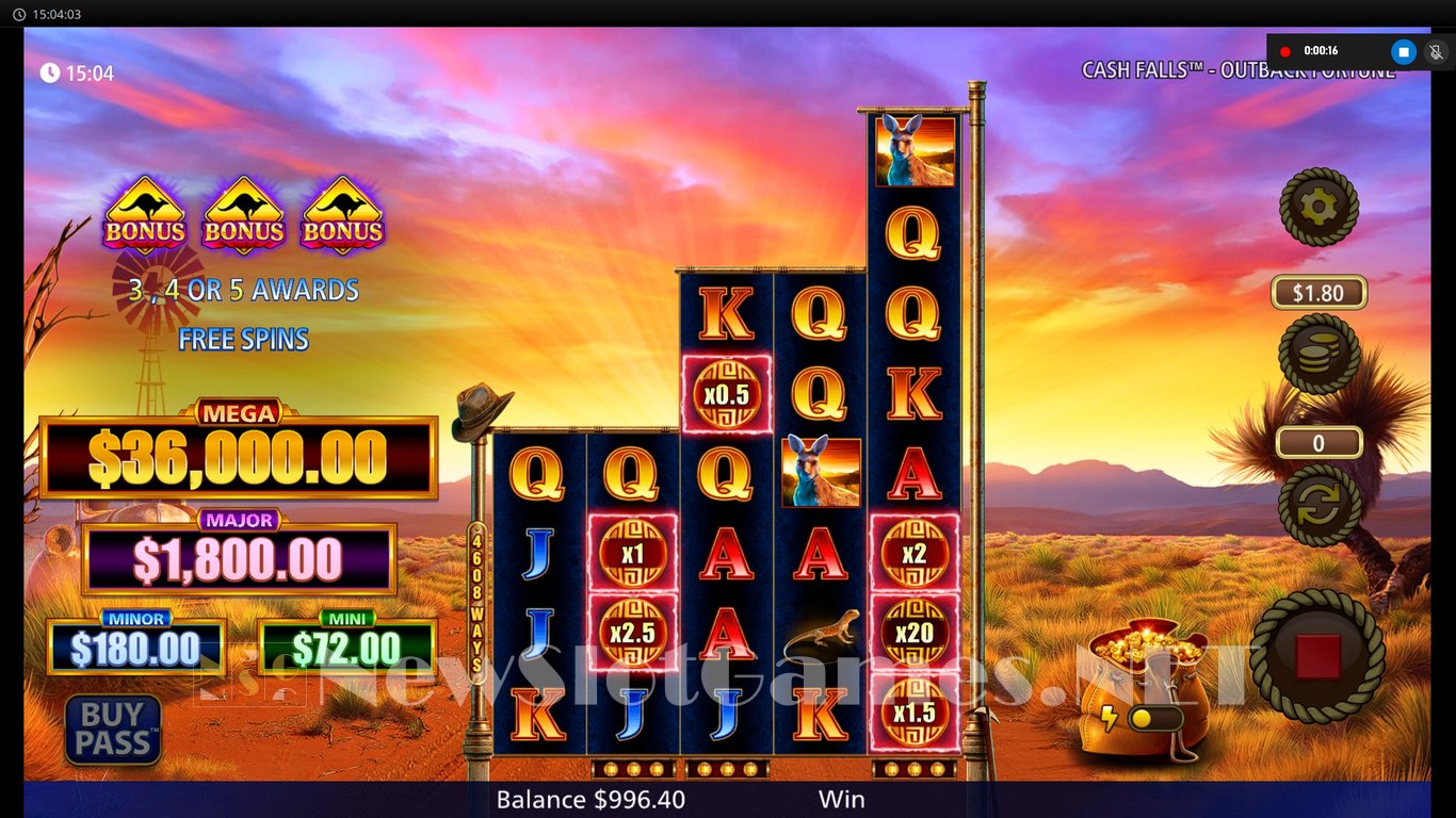 Cash Falls Outback Fortune Slot Slot Image in Demo - pic. 4