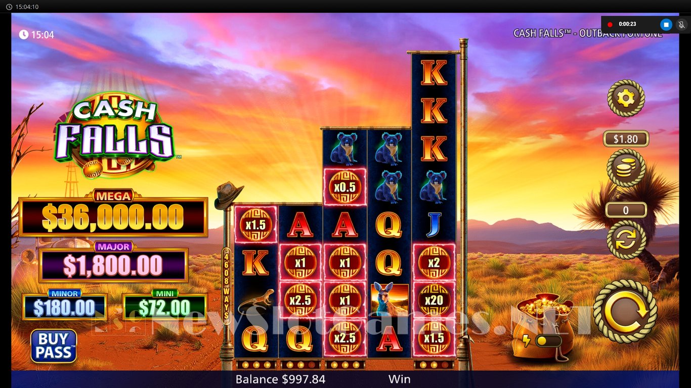 Cash Falls Outback Fortune Slot Slot Image in Demo - pic. 5