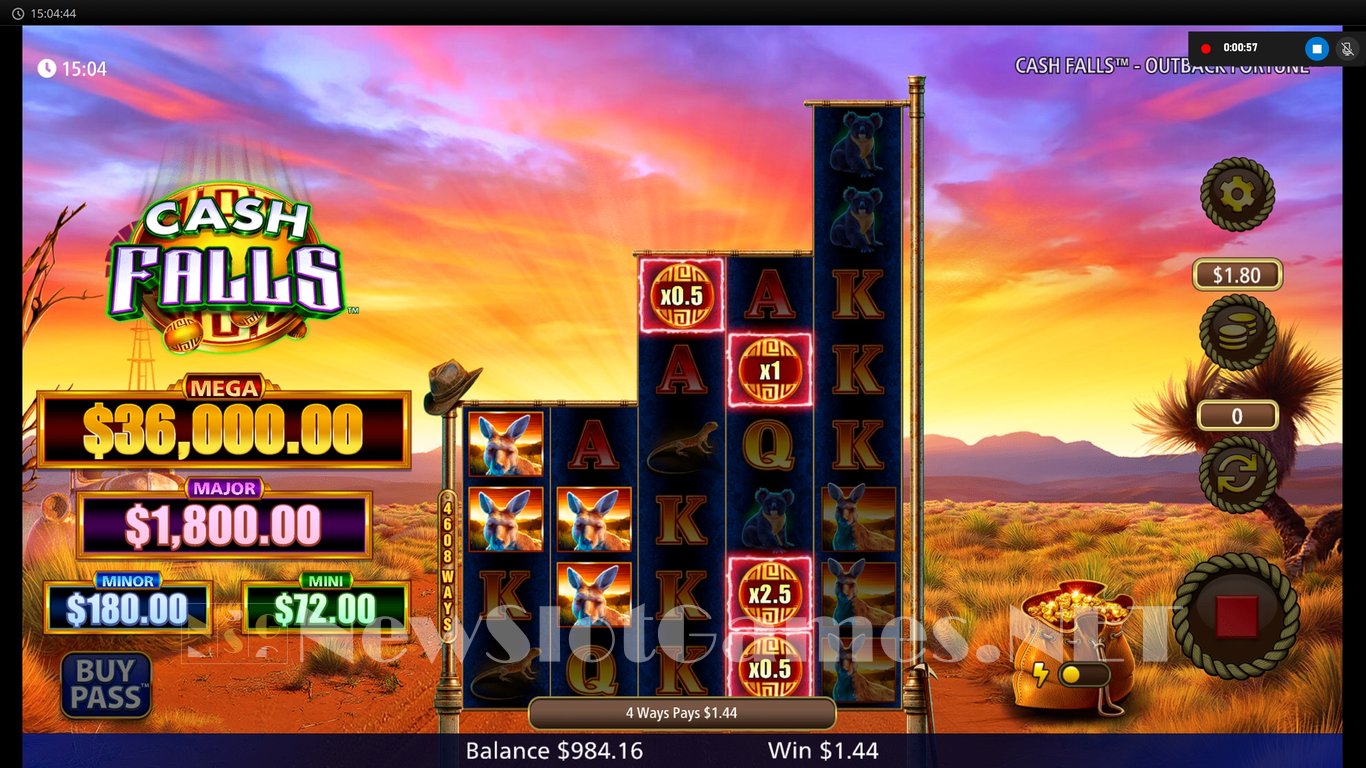 Cash Falls Outback Fortune Slot Slot Image in Demo - pic. 7