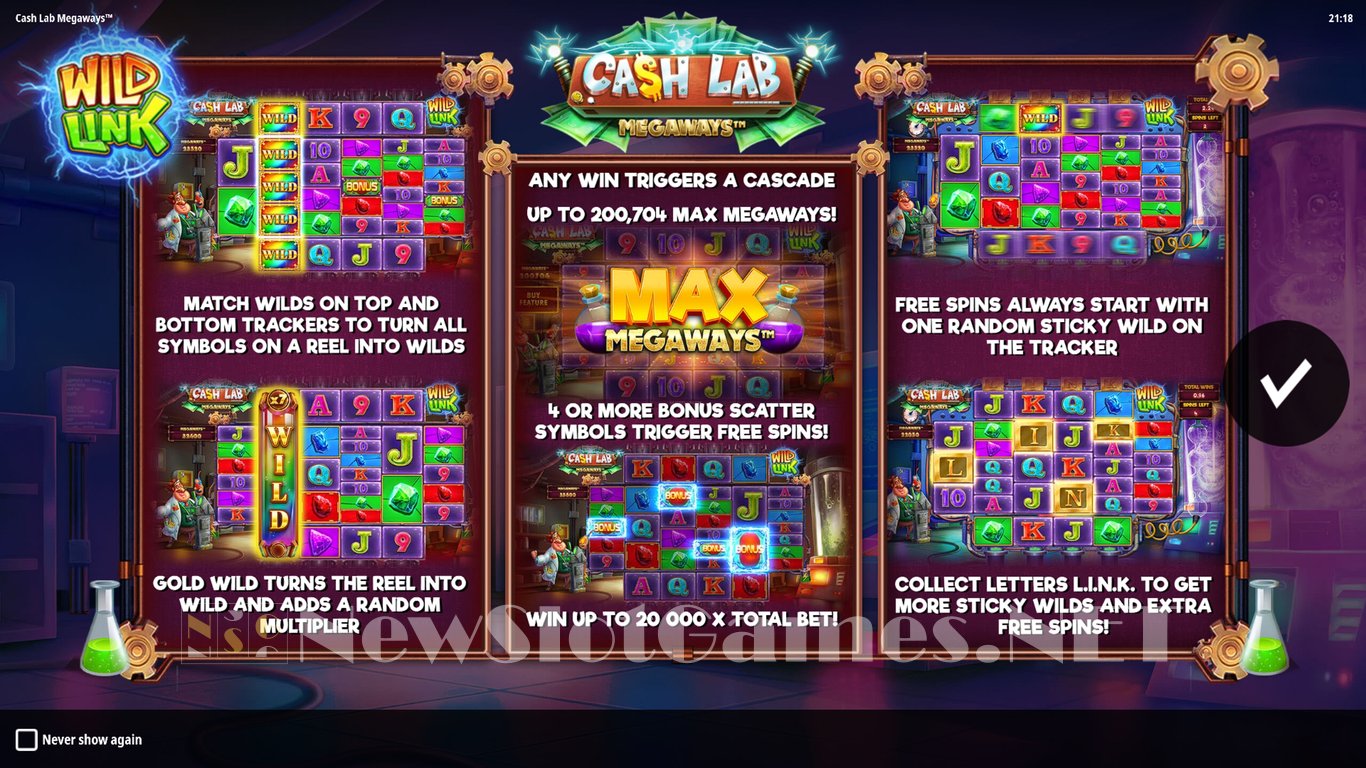 Cash Lab Megaways Slot Demo Image