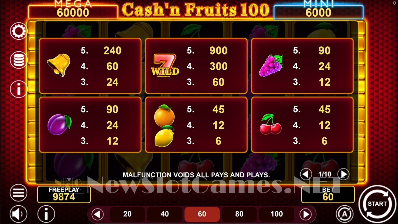Cashn Fruits 100 Hold and Win Slot Slot Image in Demo - pic. 6