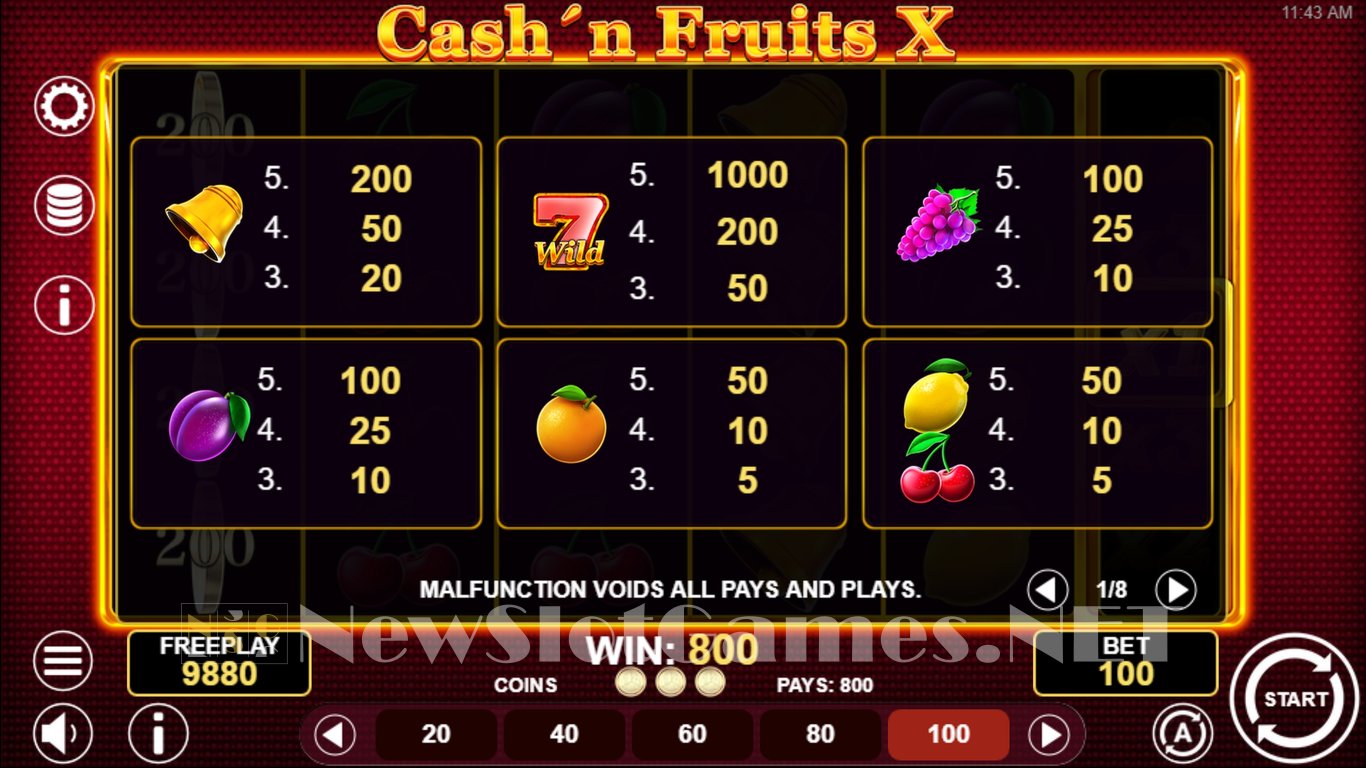 Cashn Fruits X Slot Slot Image in Demo - pic. 5
