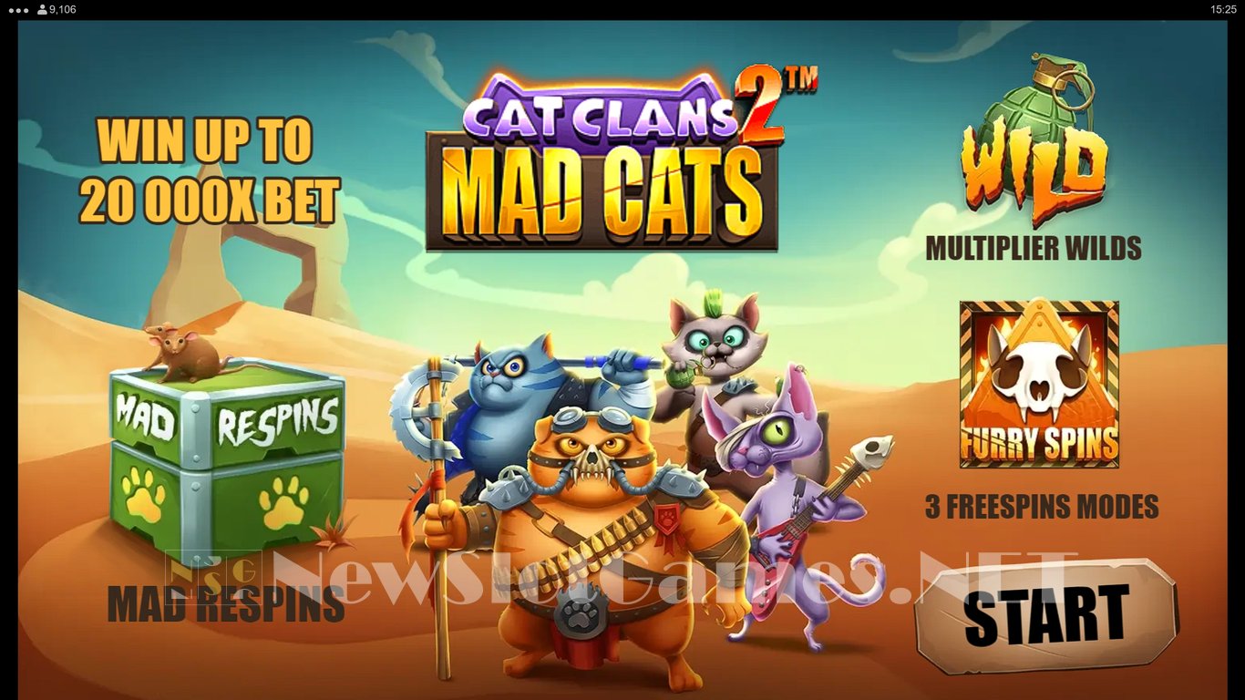 Cat Clans 2 Mad Cats Slot Demo Image