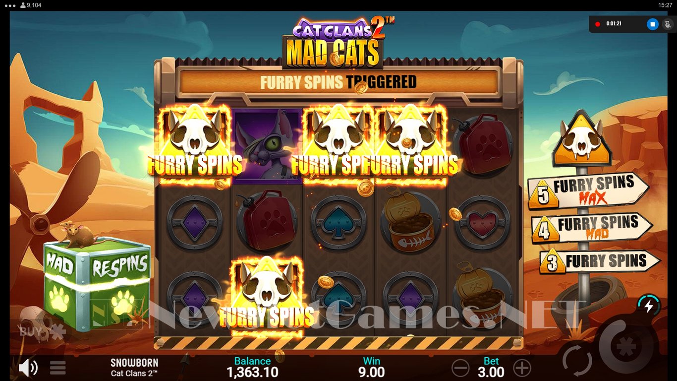 Cat Clans 2 Mad Cats Slot Slot Image in Demo - pic. 10