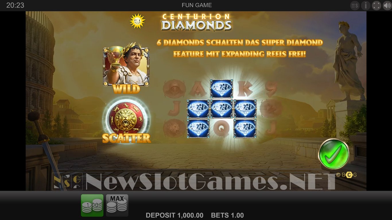 Centurion Diamonds Slot Demo Image