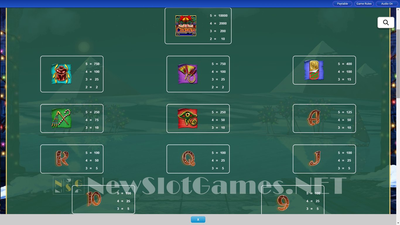 Cleopatra Christmas Slot Slot Image in Demo - pic. 5