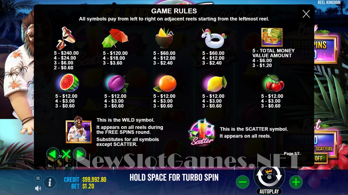 Club Tropicana Slot Slot Image in Demo - pic. 4