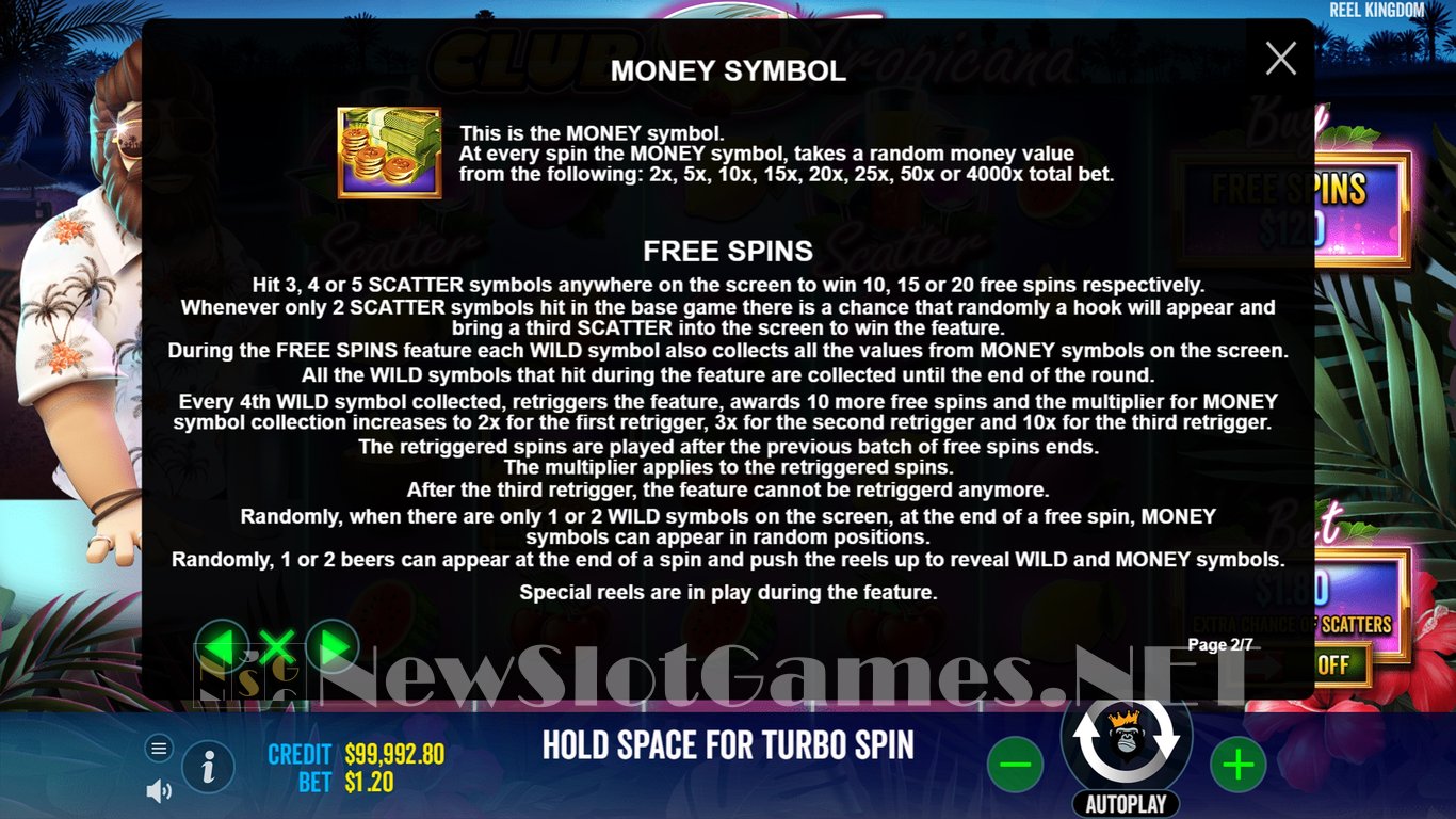 Club Tropicana Slot Slot Image in Demo - pic. 5