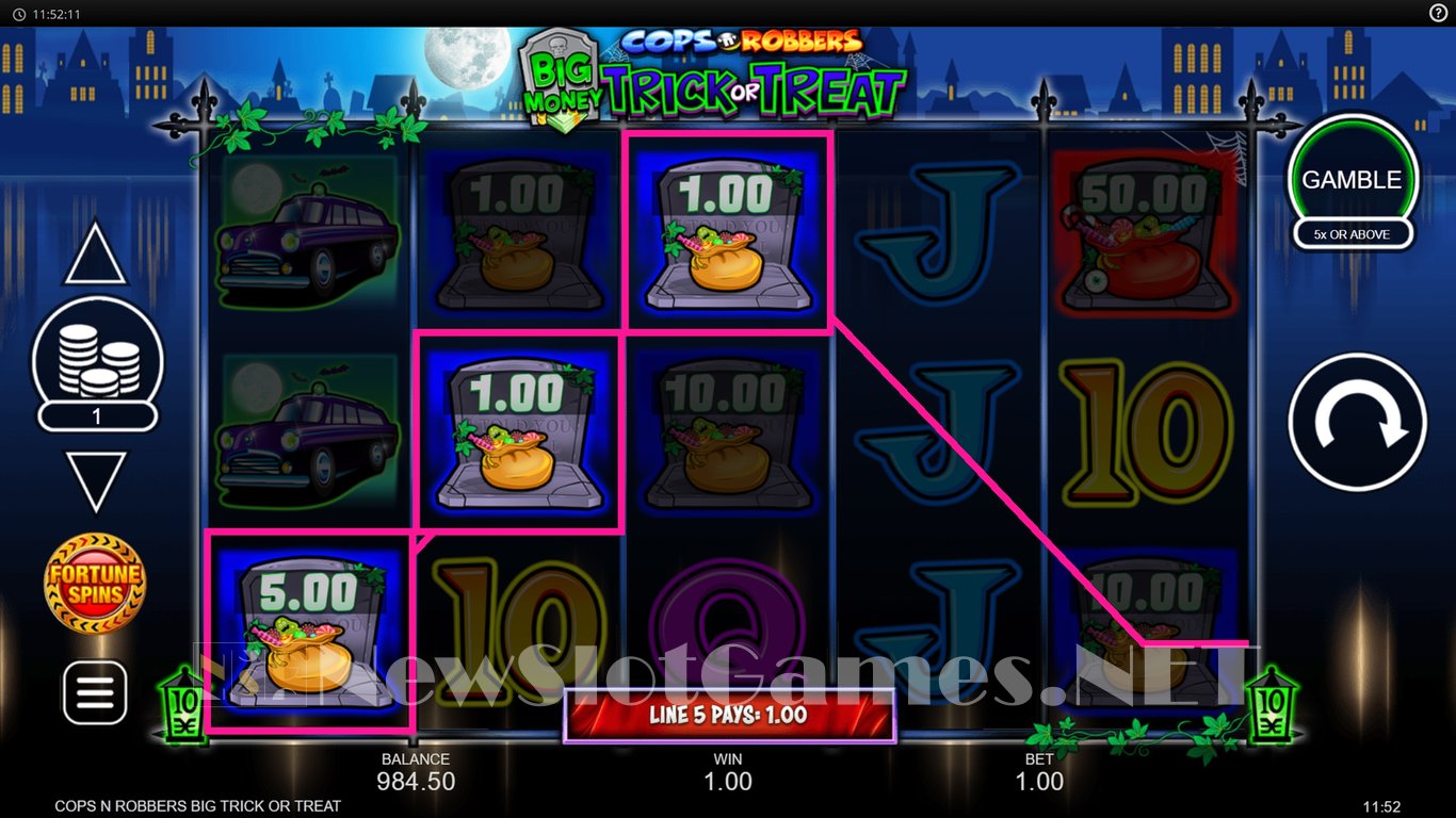 Cops n Robbers Big Money Trick or Treat Slot Slot Image in Demo - pic. 5