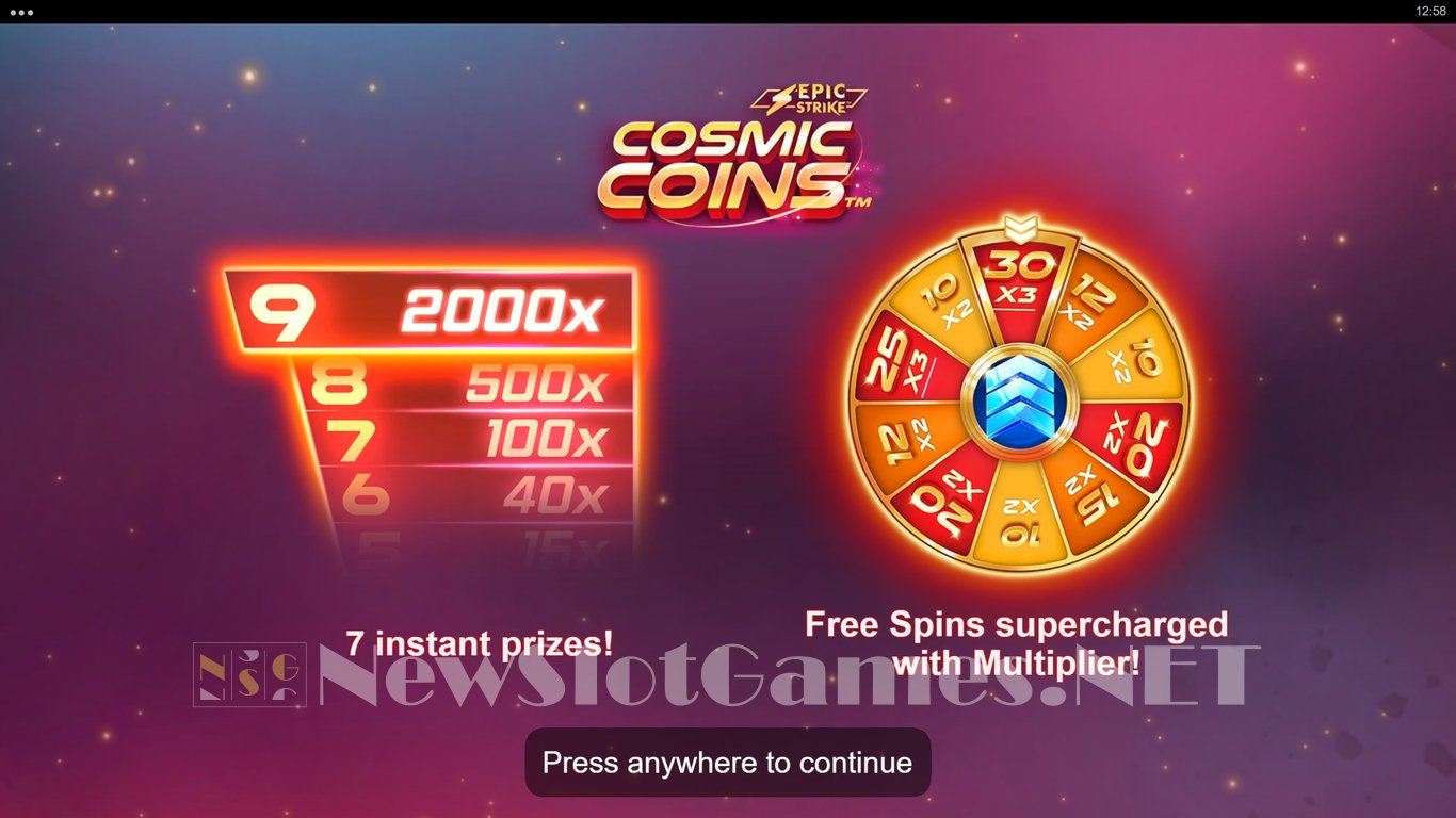 Cosmic Coins Slot Demo Image