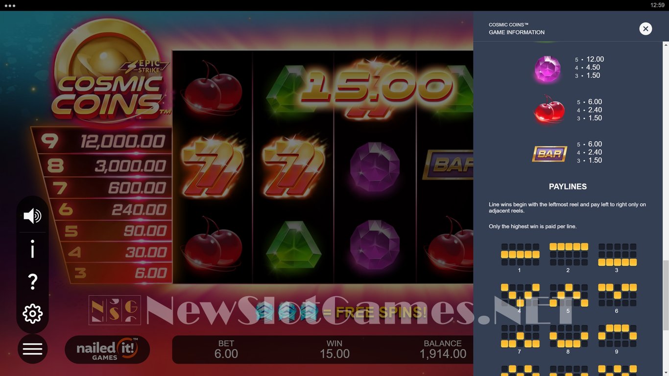 Cosmic Coins Slot Slot Image in Demo - pic. 8