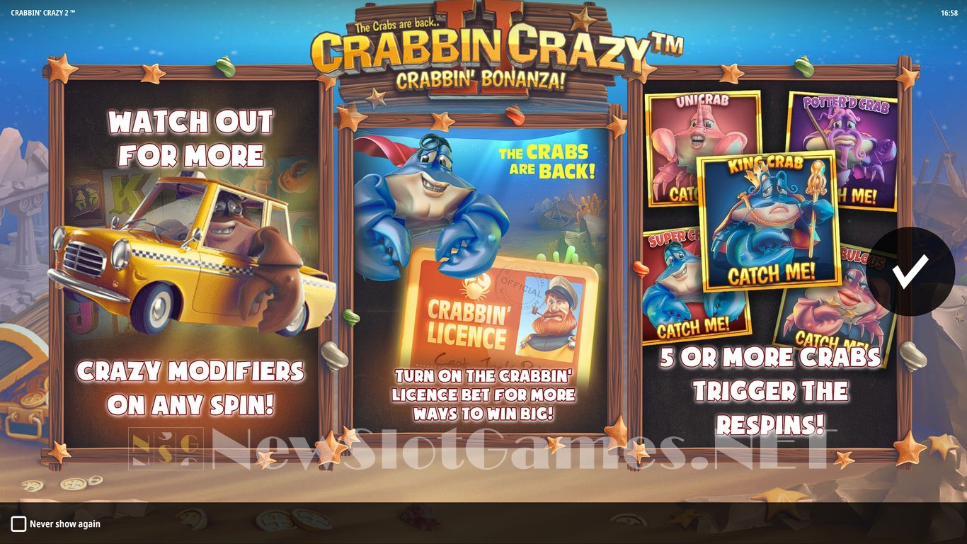 Crabbin Crazy 2 Crabbin Bonanza Slot Demo Image
