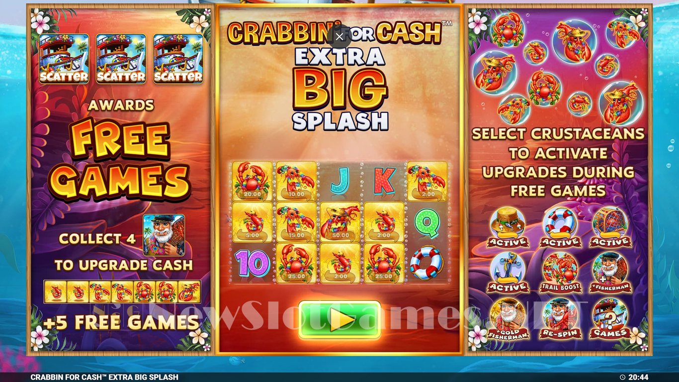 Crabbin for Cash Extra Big Splash Slot Demo Image