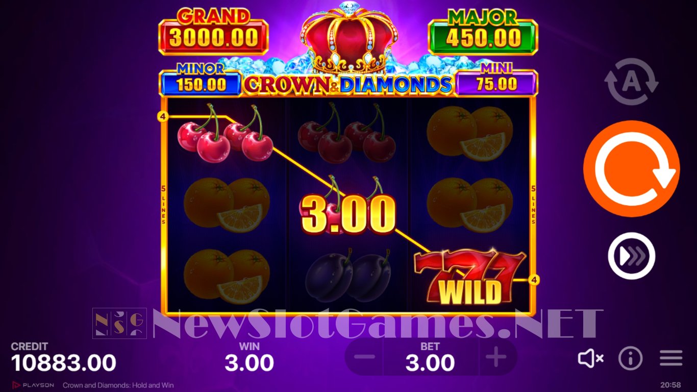 Crown n Diamonds Hold & Win Slot Slot Image in Demo - pic. 8