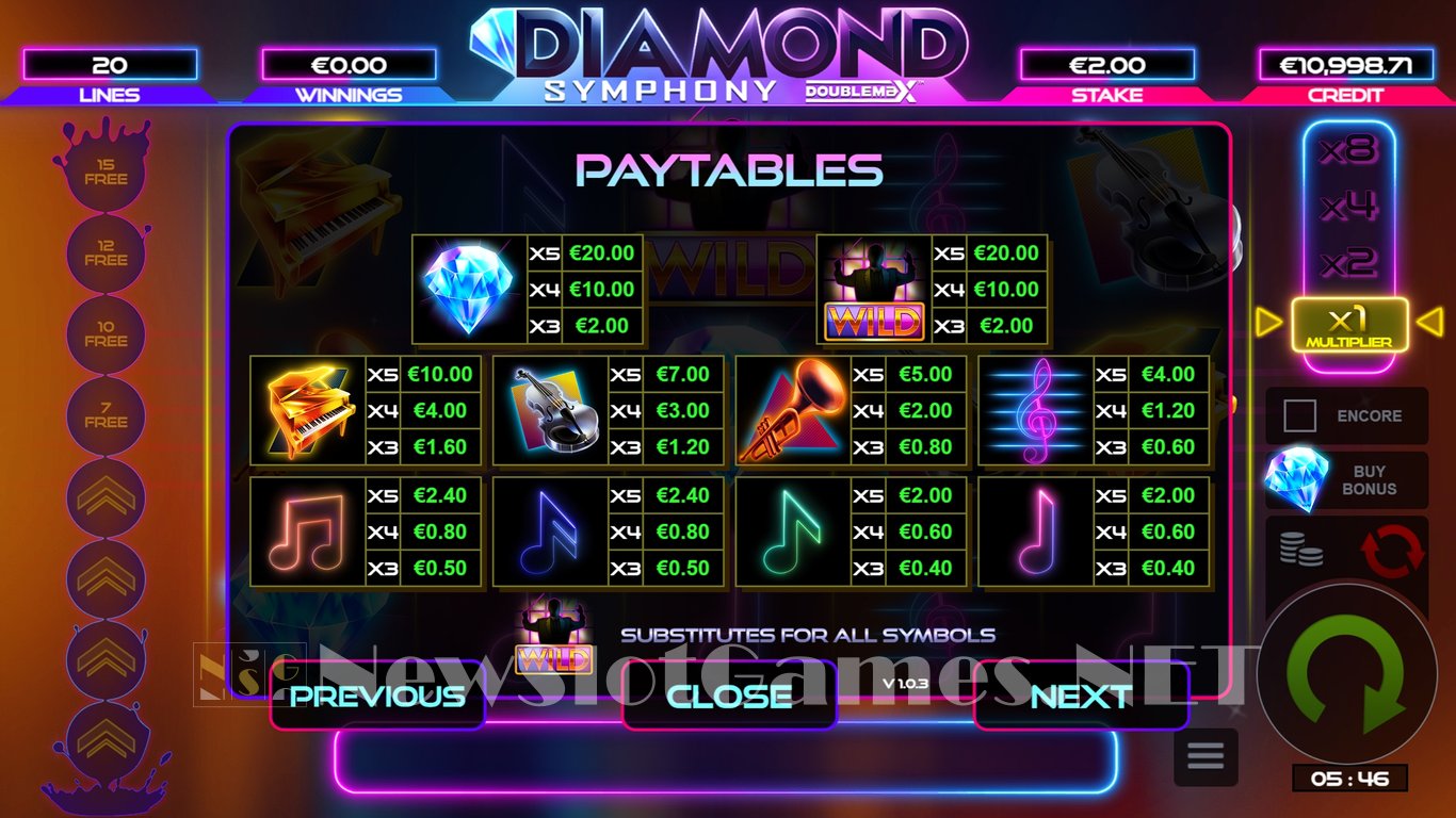Diamond Symphony DoubleMax Slot Slot Image in Demo - pic. 12