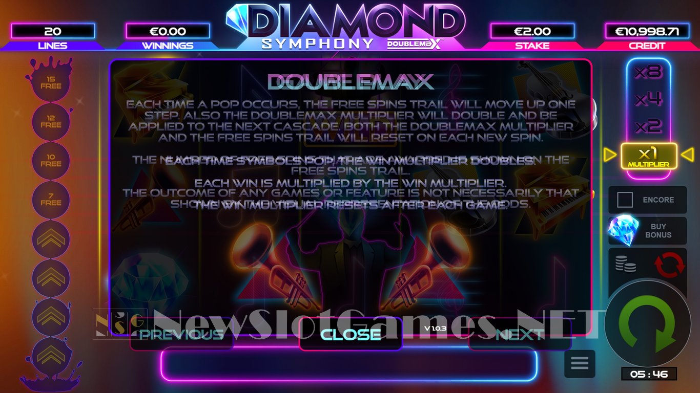 Diamond Symphony DoubleMax Slot Slot Image in Demo - pic. 14
