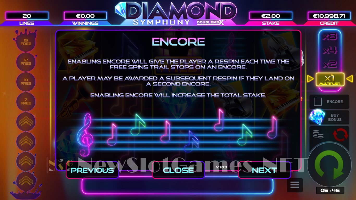 Diamond Symphony DoubleMax Slot Slot Image in Demo - pic. 15