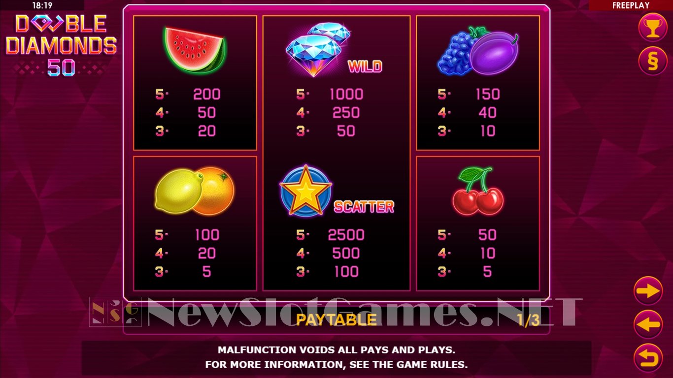 Double Diamonds 50 Slot Slot Image in Demo - pic. 6