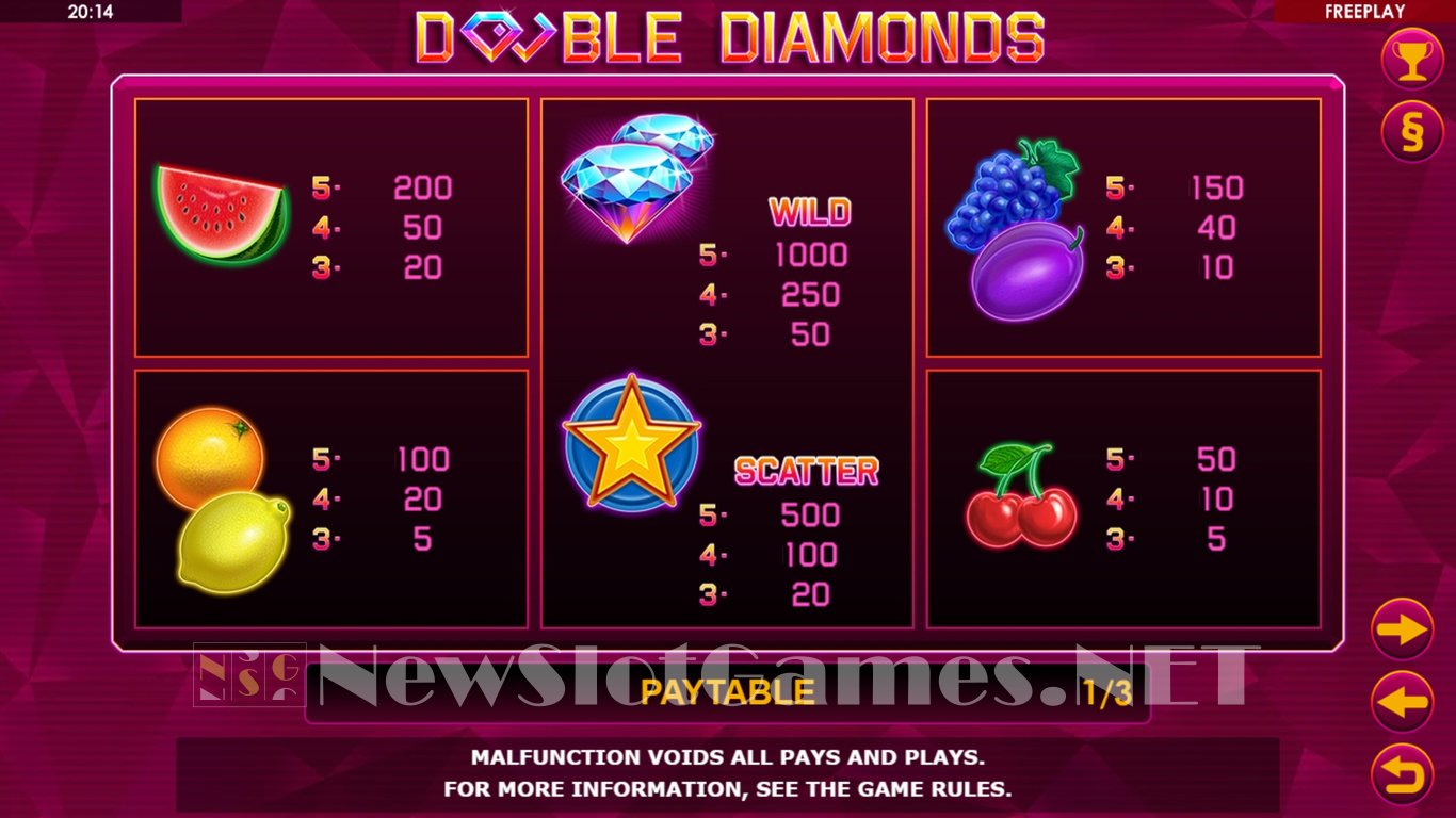 Double Diamonds Slot Slot Image in Demo - pic. 7