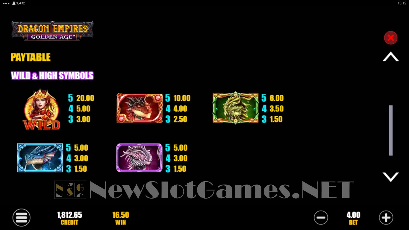 Dragon Empires Golden Age Slot Slot Image in Demo - pic. 8